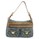 LOUIS VUITTON Monogram Denim Buggy PM Shoulder Bag Blue M95049 LV Auth ep15612A-2
