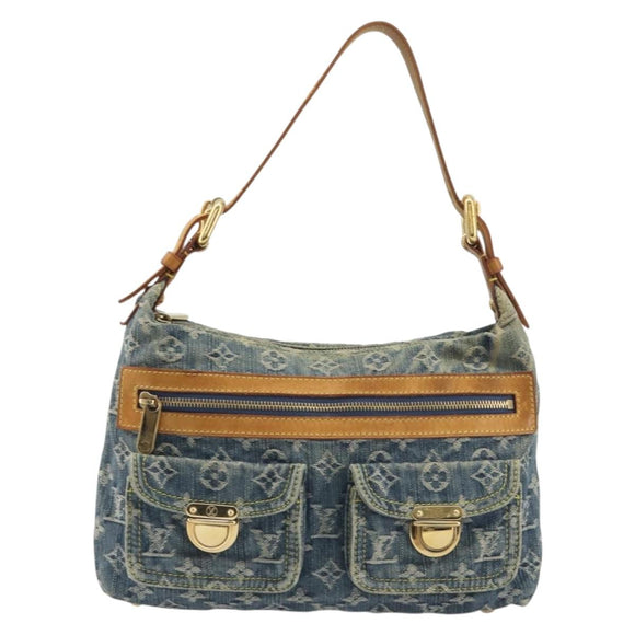LOUIS VUITTON Monogram Denim Buggy PM Shoulder Bag Blue M95049 LV Auth ep15612A