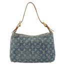 LOUIS VUITTON Monogram Denim Buggy PM Shoulder Bag Blue M95049 LV Auth ep15612A-3
