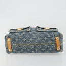 LOUIS VUITTON Monogram Denim Buggy PM Shoulder Bag Blue M95049 LV Auth ep15612A-9
