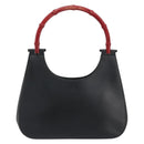 GUCCI Bamboo Hand Bag Leather Black 001 3761 Auth ep15613A-13