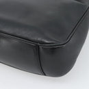 GUCCI Bamboo Shoulder Bag Leather 2way Black Gold 001 1638 3754 Auth ep15614-17