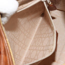 Christian Dior Lady Dior Canage Hand Bag Lamb Skin 2way Brown Gold Auth ep15615V-23