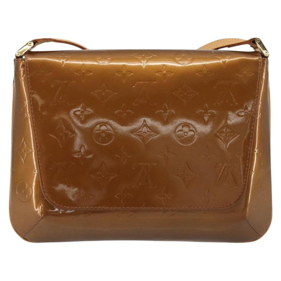 LOUIS VUITTON Monogram Vernis Thompson Street Bag Bronze M91124 LV Auth ep15617