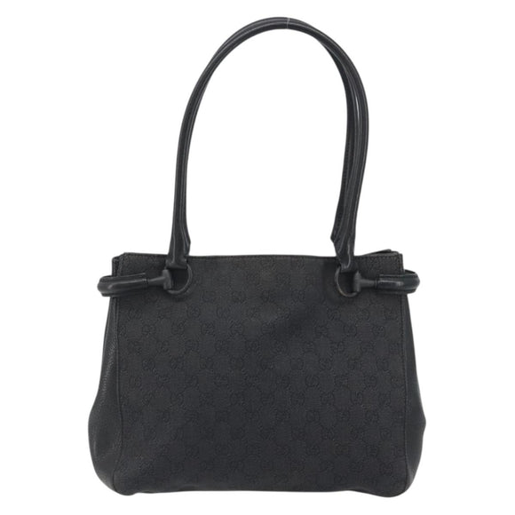 GUCCI GG Canvas Shoulder Bag Black 101971 Auth ep15619