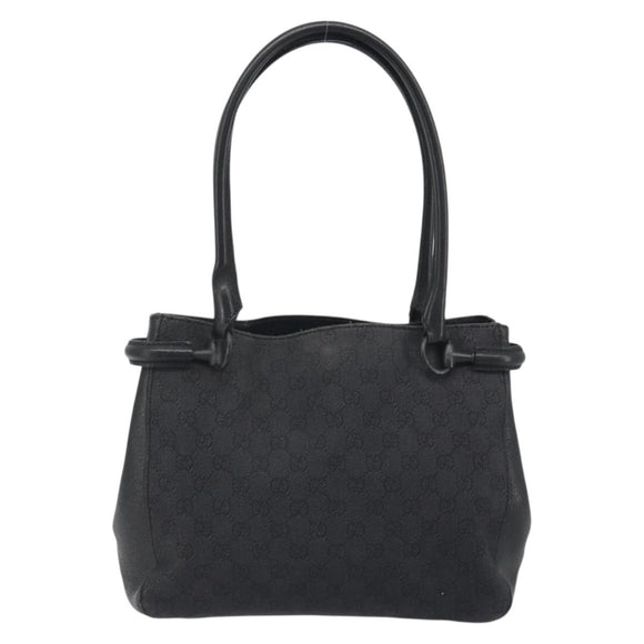 GUCCI GG Canvas Shoulder Bag Black 101971 Auth ep15619