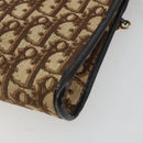 Christian Dior Trotter Canvas Shoulder Bag Beige Gold Auth ep15620A-15