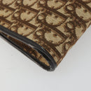 Christian Dior Trotter Canvas Shoulder Bag Beige Gold Auth ep15620A-16