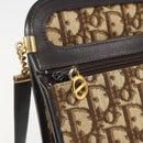 Christian Dior Trotter Canvas Shoulder Bag Beige Gold Auth ep15620A-17