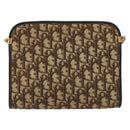 Christian Dior Trotter Canvas Shoulder Bag Beige Gold Auth ep15620A-2