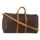 LOUIS VUITTON Monogram Keepall Bandouliere 55 Boston Bag M41414 LV Auth ep15622-1