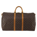 LOUIS VUITTON Monogram Keepall Bandouliere 55 Boston Bag M41414 LV Auth ep15622-13