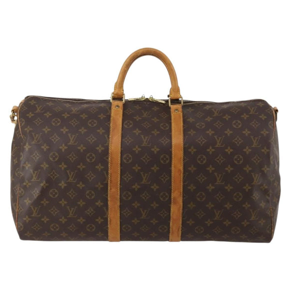 LOUIS VUITTON Monogram Keepall Bandouliere 55 Boston Bag M41414 LV Auth ep15622