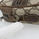 GUCCI GG Supreme Web Sherry Line Shoulder Bag PVC Beige Gold Auth ep15625-9