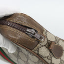 GUCCI GG Supreme Web Sherry Line Shoulder Bag PVC Beige Gold Auth ep15625-10
