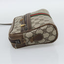 GUCCI GG Supreme Web Sherry Line Shoulder Bag PVC Beige Gold Auth ep15625-3