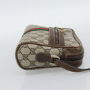 GUCCI GG Supreme Web Sherry Line Shoulder Bag PVC Beige Gold Auth ep15625-4