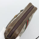 GUCCI GG Supreme Web Sherry Line Shoulder Bag PVC Beige Gold Auth ep15625-6