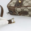 GUCCI GG Supreme Web Sherry Line Shoulder Bag PVC Beige Gold Auth ep15625-8