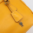 PRADA Hand Bag Leather Yellow Silver Auth ep15629-10