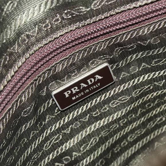 PRADA Hand Bag Leather Yellow Silver Auth ep15629