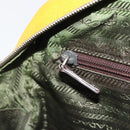 PRADA Hand Bag Leather Yellow Silver Auth ep15629-22
