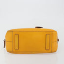 PRADA Hand Bag Leather Yellow Silver Auth ep15629-5