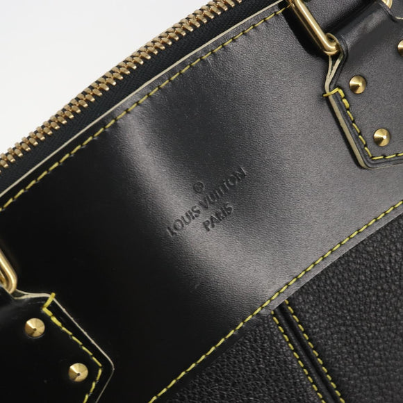 LOUIS VUITTON Suhari Lockit PM Hand Bag Leather Black M91888 LV Auth ep15631