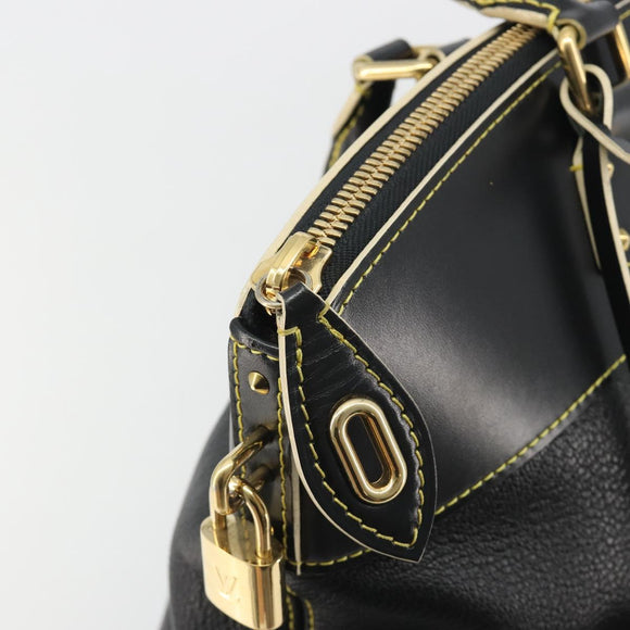 LOUIS VUITTON Suhari Lockit PM Hand Bag Leather Black M91888 LV Auth ep15631