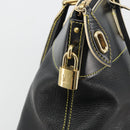 LOUIS VUITTON Suhari Lockit PM Hand Bag Leather Black M91888 LV Auth ep15631-19