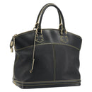 LOUIS VUITTON Suhari Lockit PM Hand Bag Leather Black M91888 LV Auth ep15631-1