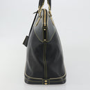 LOUIS VUITTON Suhari Lockit PM Hand Bag Leather Black M91888 LV Auth ep15631-3