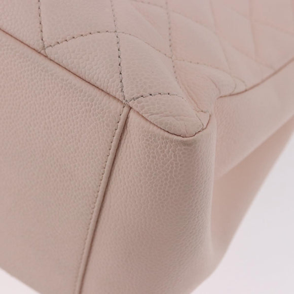 CHANEL Matelasse COCO Mark Chain Tote Bag Caviar Skin Pink CC Auth ep15632V