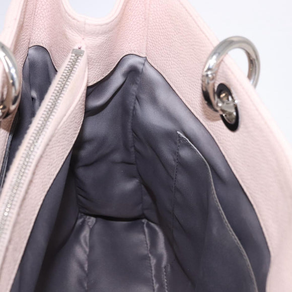 CHANEL Matelasse COCO Mark Chain Tote Bag Caviar Skin Pink CC Auth ep15632V