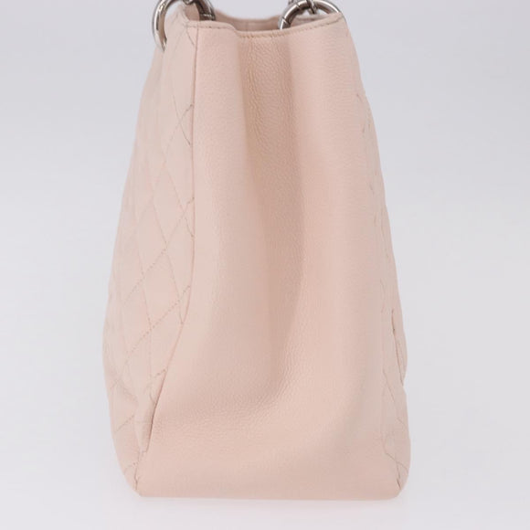CHANEL Matelasse COCO Mark Chain Tote Bag Caviar Skin Pink CC Auth ep15632V