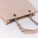 CHANEL Matelasse COCO Mark Chain Tote Bag Caviar Skin Pink CC Auth ep15632V-6