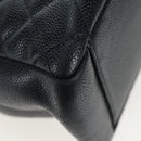 CHANEL Matelasse COCO Mark Chain Bag Caviar Skin Black Silver CC Auth ep15633V-17
