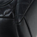 CHANEL Matelasse COCO Mark Chain Bag Caviar Skin Black Silver CC Auth ep15633V-19