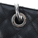 CHANEL Matelasse COCO Mark Chain Bag Caviar Skin Black Silver CC Auth ep15633V-21