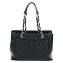 CHANEL Matelasse COCO Mark Chain Bag Caviar Skin Black Silver CC Auth ep15633V-2
