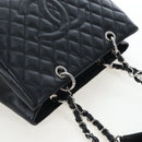 CHANEL Matelasse COCO Mark Chain Bag Caviar Skin Black Silver CC Auth ep15633V-7