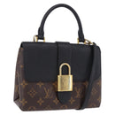 LOUIS VUITTON Monogram Rocky BB Hand Bag 2way Black M44141 LV Auth ep15635V-1