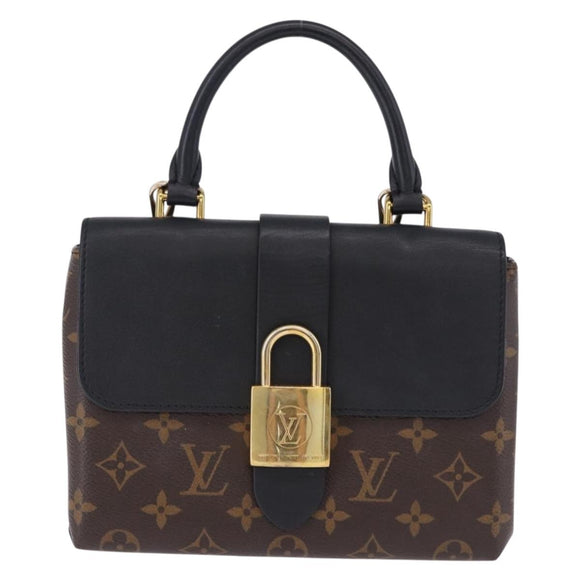 LOUIS VUITTON Monogram Rocky BB Hand Bag 2way Black M44141 LV Auth ep15635V