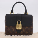 LOUIS VUITTON Monogram Rocky BB Hand Bag 2way Black M44141 LV Auth ep15635V-12