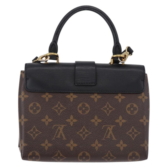 LOUIS VUITTON Monogram Rocky BB Hand Bag 2way Black M44141 LV Auth ep15635V