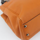 GUCCI Bamboo Hand Bag 2way Orange 336032 Auth ep15637A-10