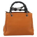 GUCCI Bamboo Hand Bag 2way Orange 336032 Auth ep15637A-13