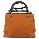 GUCCI Bamboo Hand Bag 2way Orange 336032 Auth ep15637A-2