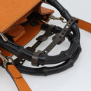 GUCCI Bamboo Hand Bag 2way Orange 336032 Auth ep15637A-7