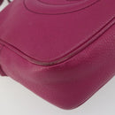 GUCCI Shoulder Bag Leather Purple Gold 308364 Auth ep15638-14